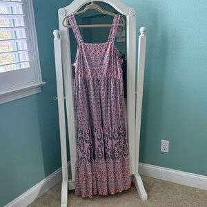 Knox Rose Pink and Blue Maxi Dress